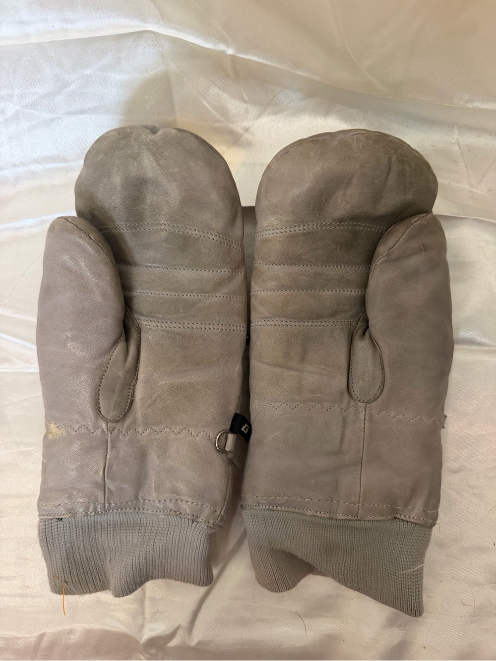 Vintage Gordini Women’s Leather Ski Mittens Size Large Insulated Winter Gloves
